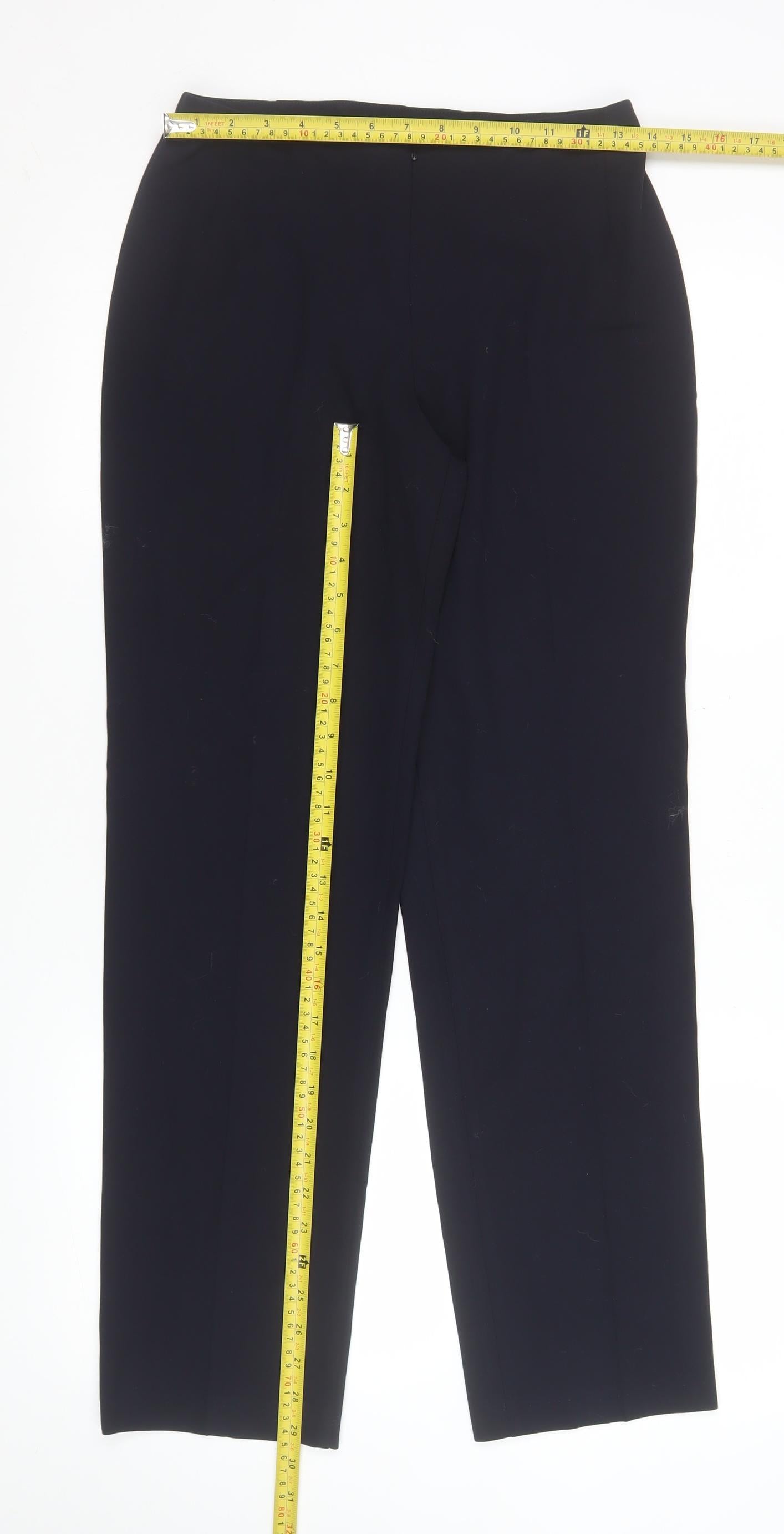 Marks and Spencer Women’s Blue Size 8 Straight Leg Stretch Trousers