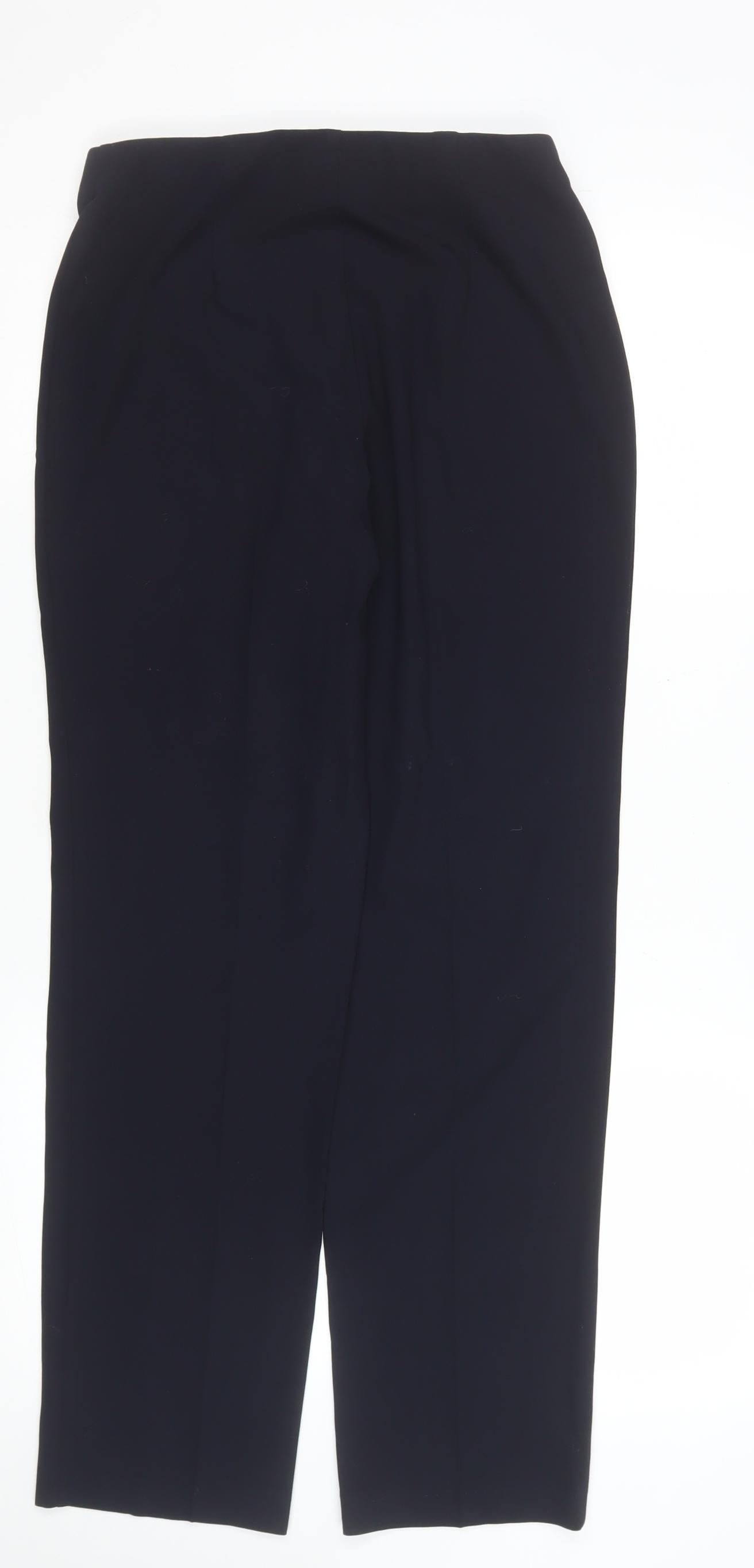 Marks and Spencer Women’s Blue Size 8 Straight Leg Stretch Trousers
