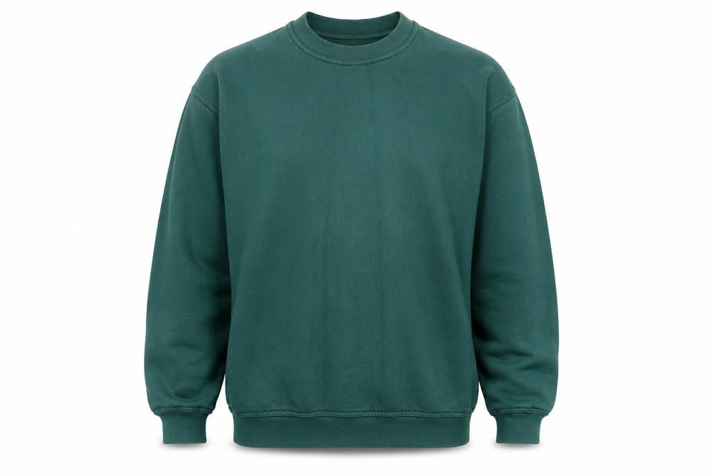 Antartex Men's Green Pullover Sweatshirt M Crew Neck Cotton Blend