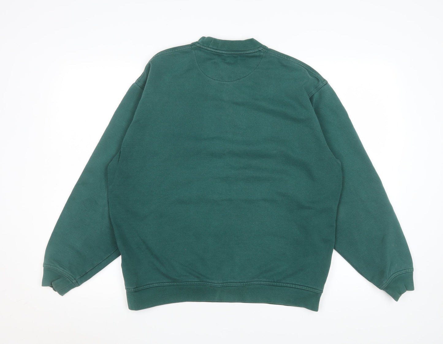 Antartex Men's Green Pullover Sweatshirt M Crew Neck Cotton Blend