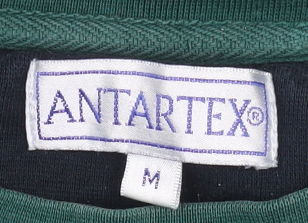 Antartex Men's Green Pullover Sweatshirt M Crew Neck Cotton Blend