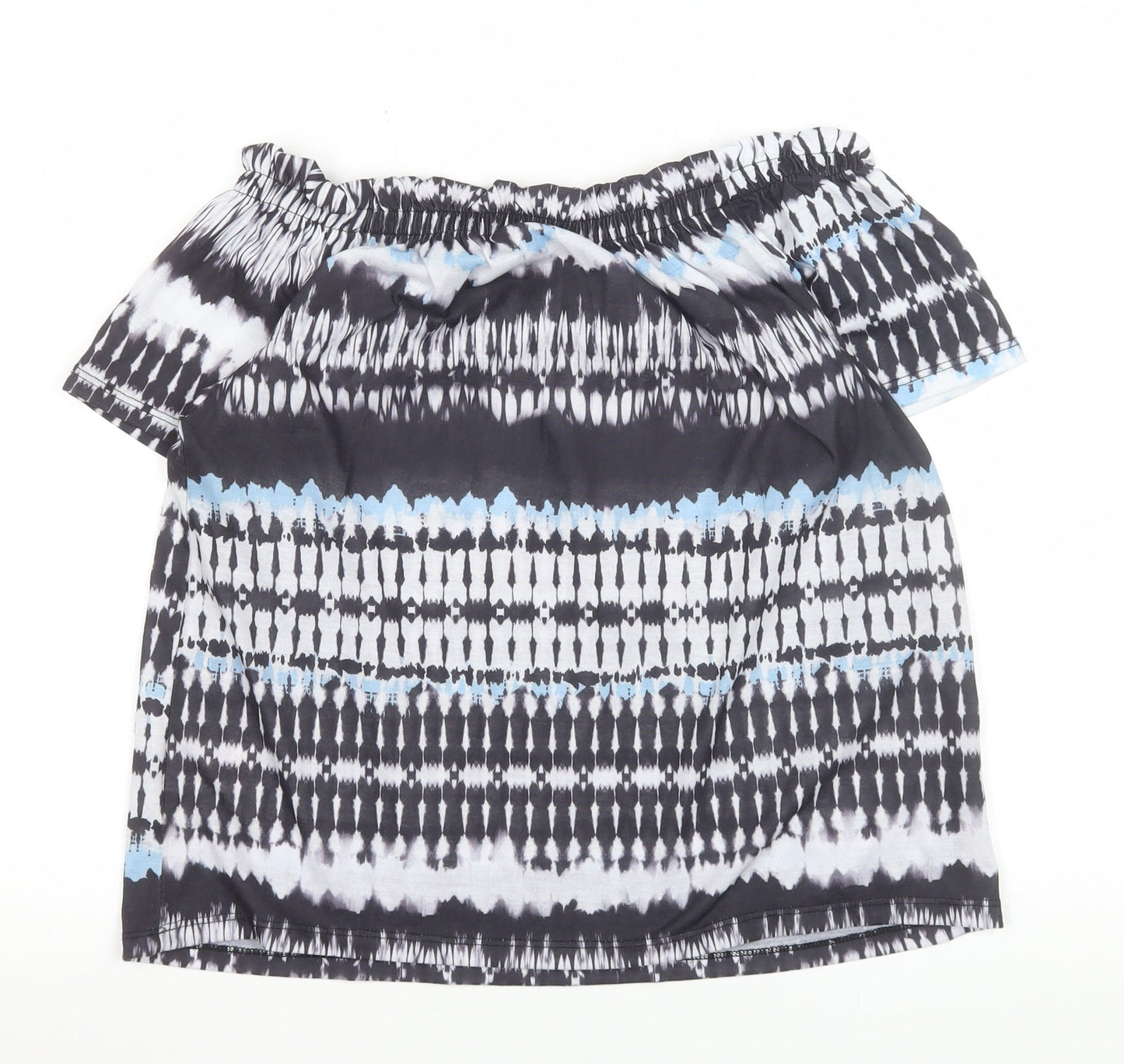 Peacocks Womens Multicoloured Off Shoulder Cotton Blouse Size 8