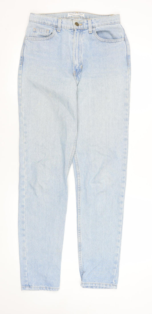American Apparel Women Blue Size 8 High Rise Mom Jeans