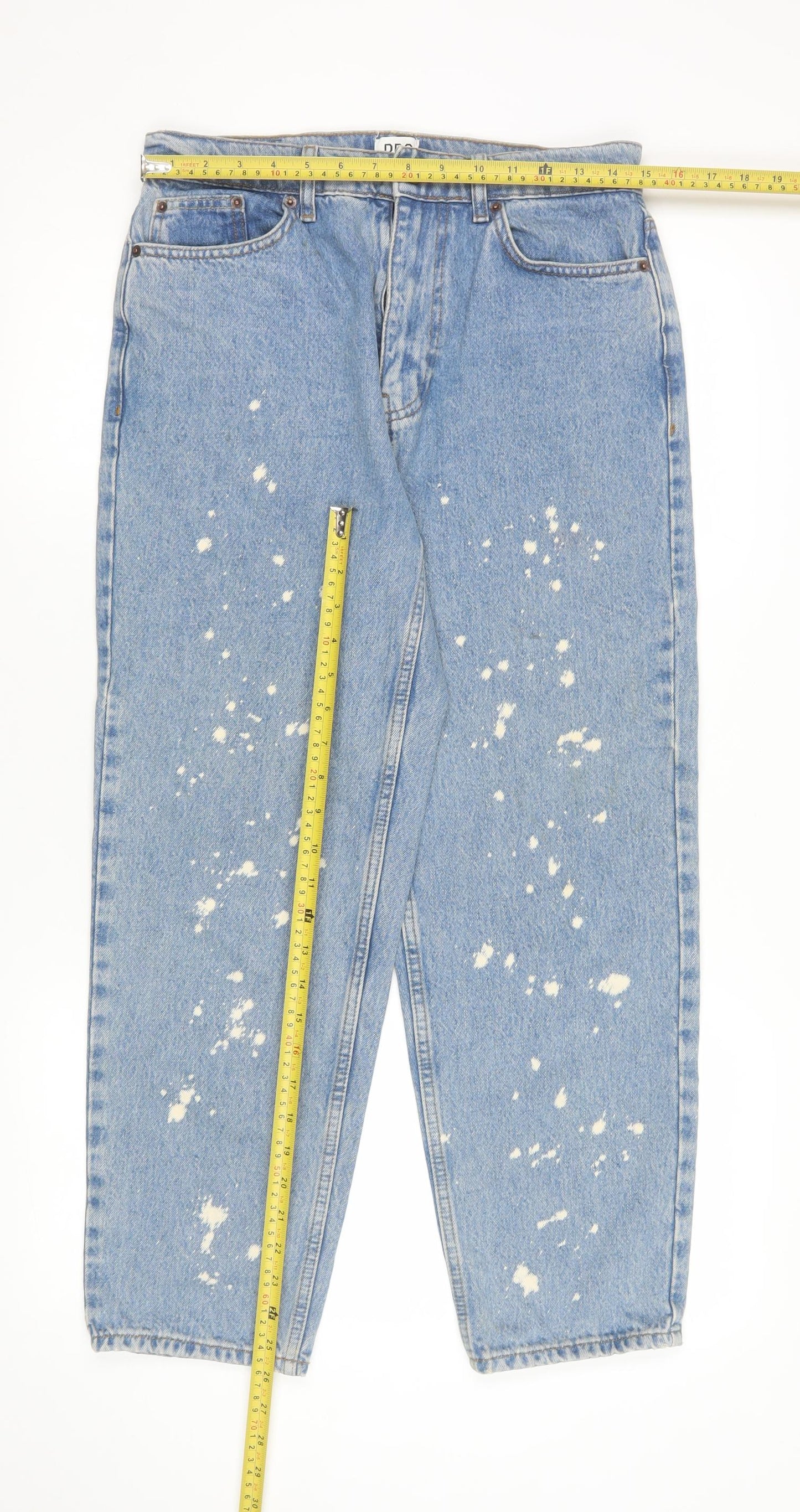 BDG Urban Outfitters Blue Distressed Vintage Mom Jeans W28 L32