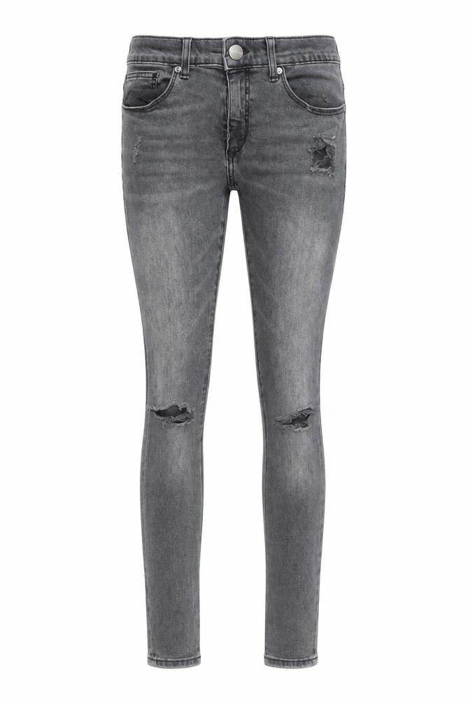 River Island Women's Grey Distressed Skinny Jeans Size 28/32