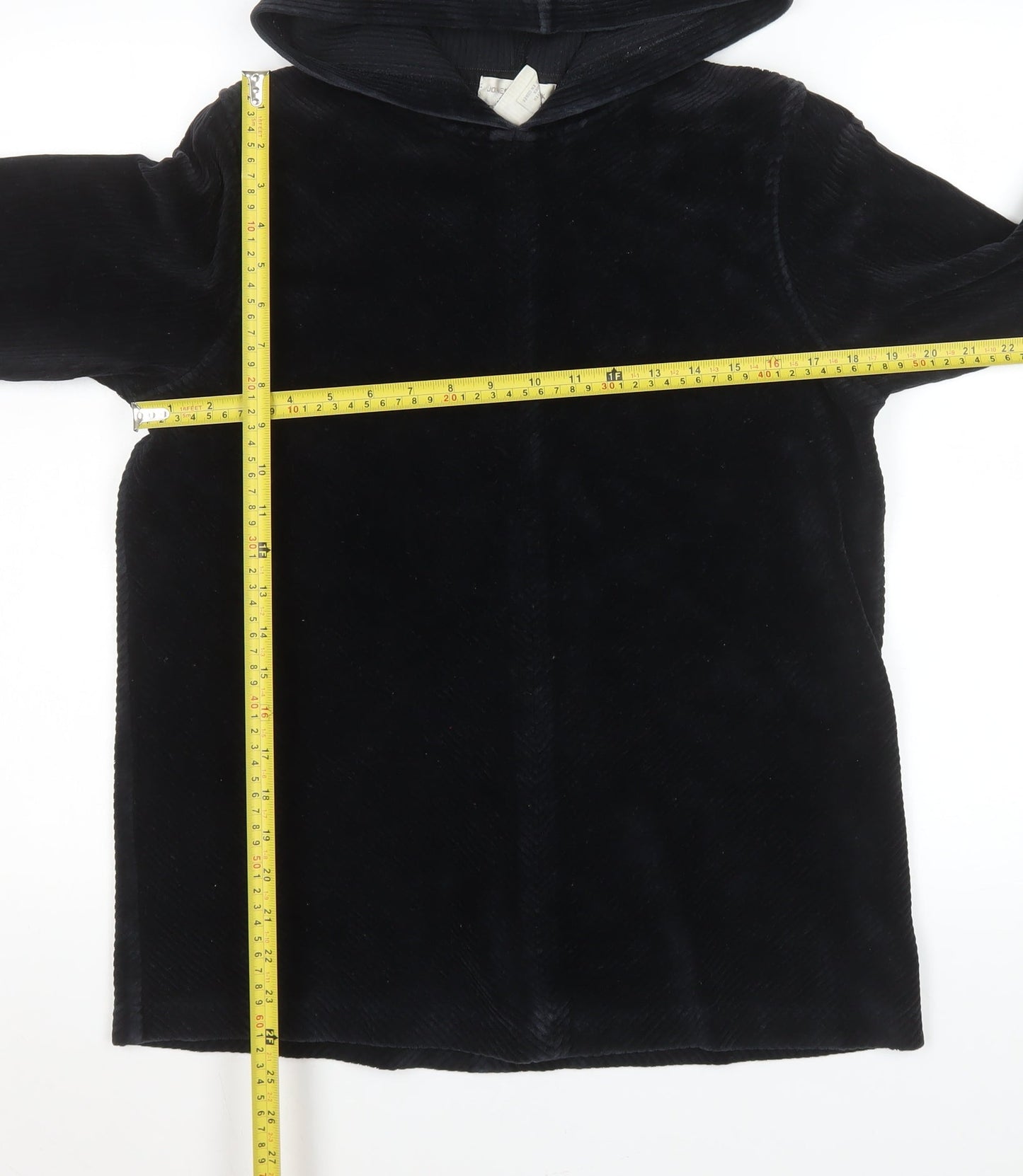 Jones New York Sport Women's Black Small Corduroy Pullover Hoodie