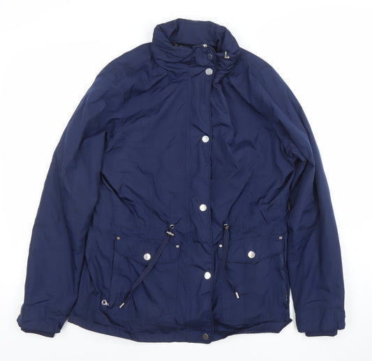 Dunnes Women's Blue Mid-Length Parka Jacket Size 10