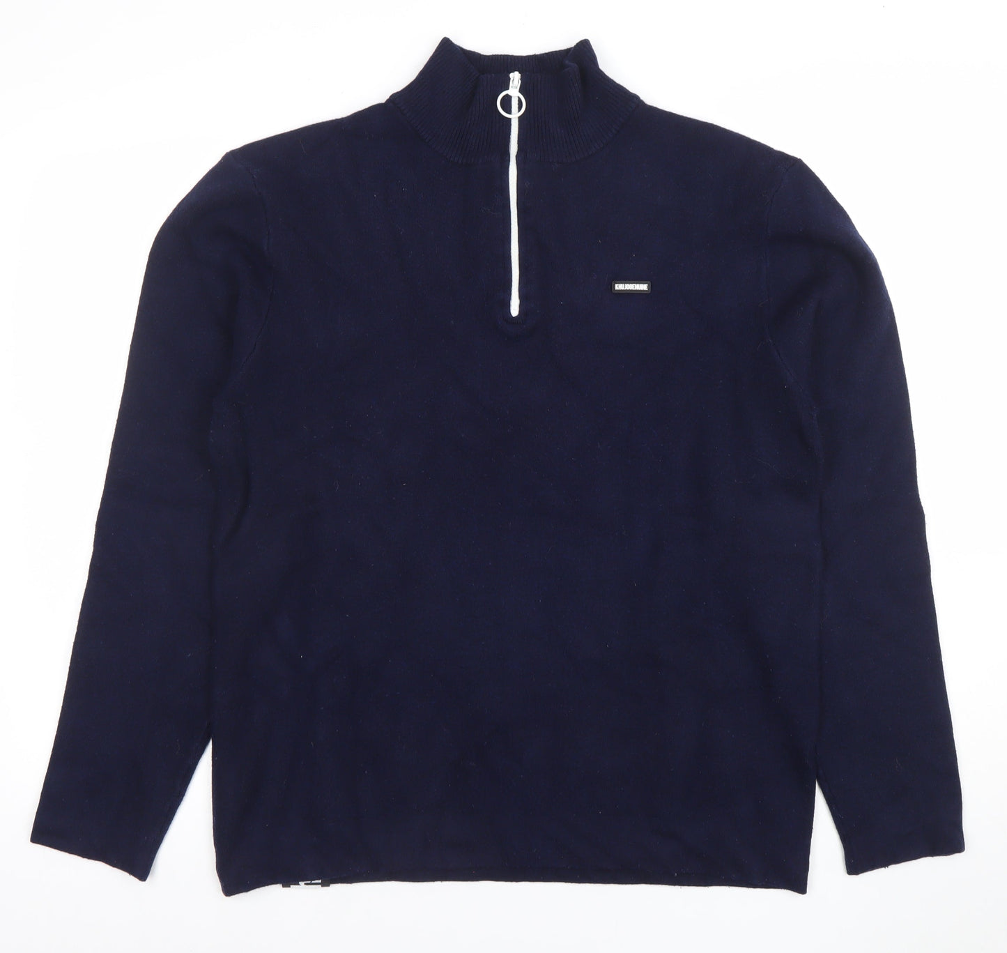 Khujo Men's Blue Half Zip Pullover Sweatshirt Size L