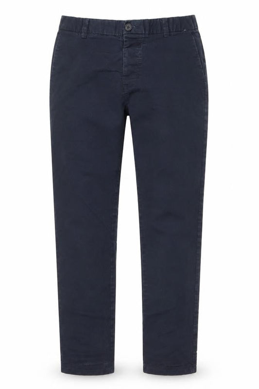 Front view of Denim Co. Men's Blue Slim Fit Chino Trousers W30 L30