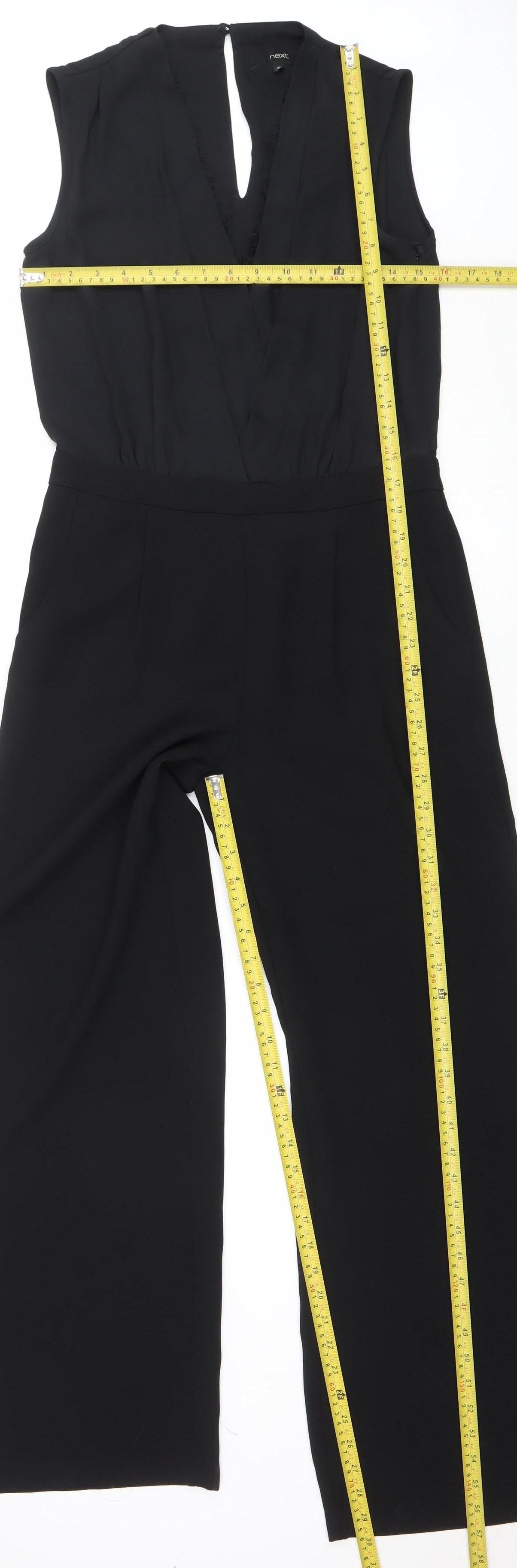 Next Women’s Black Sleeveless Jumpsuit UK 8 Polyester Blend