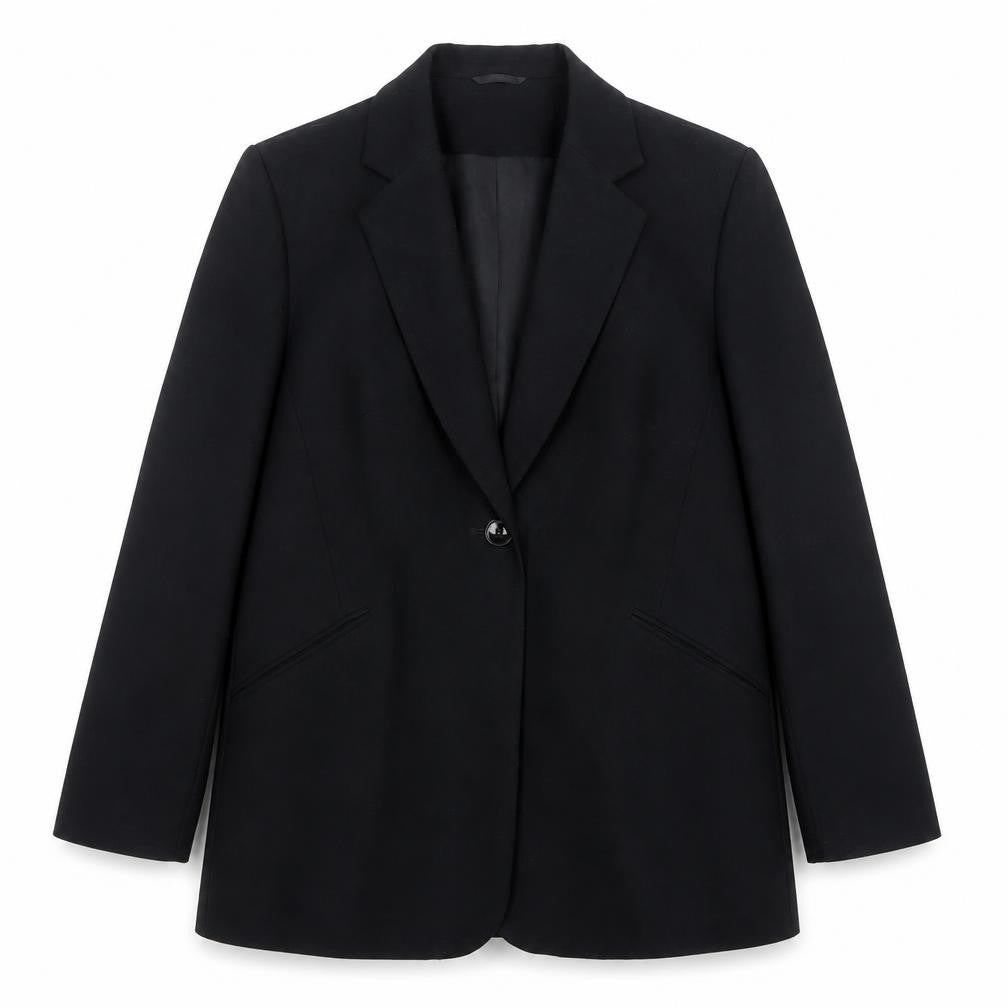 Monsoon Women’s Black Blazer Size 12 Regular Fit Single-Breasted Jacket