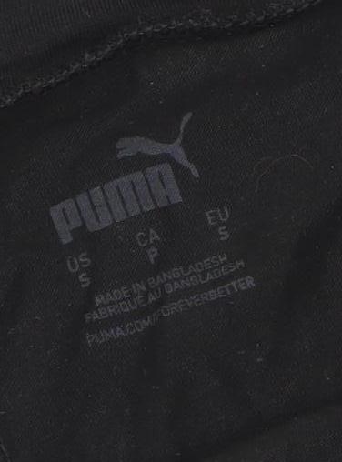 Puma Womens Black Slim Fit Cotton Leggings Size S Activewear
