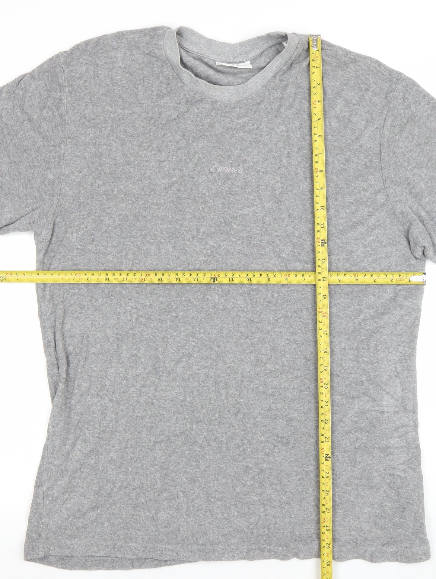 Lindbergh Men's Grey XL Crew Neck Cotton Blend T-Shirt