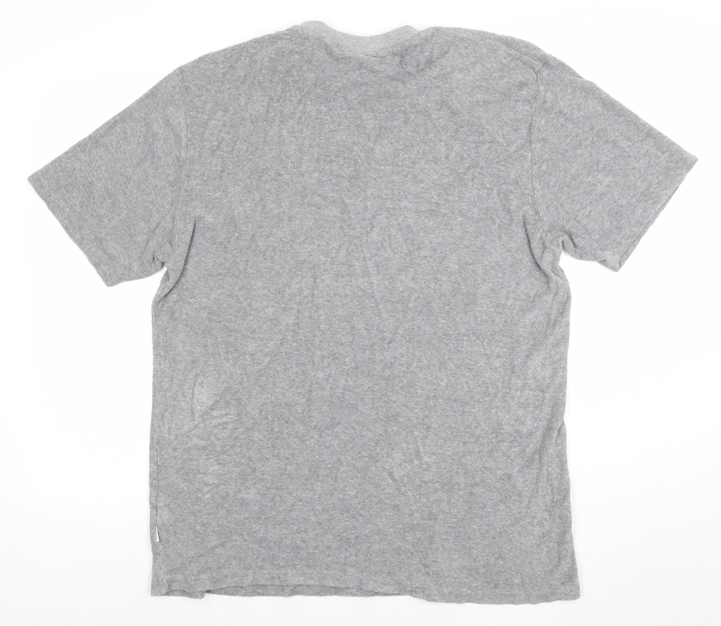 Lindbergh Men's Grey XL Crew Neck Cotton Blend T-Shirt