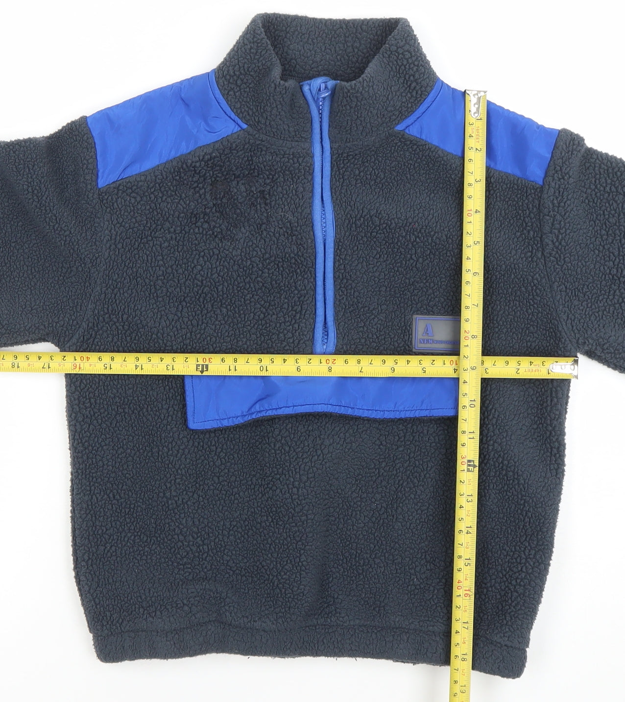 Next Boys Navy Blue Fleece 1/2 Zip Hoodie Age 7 Years