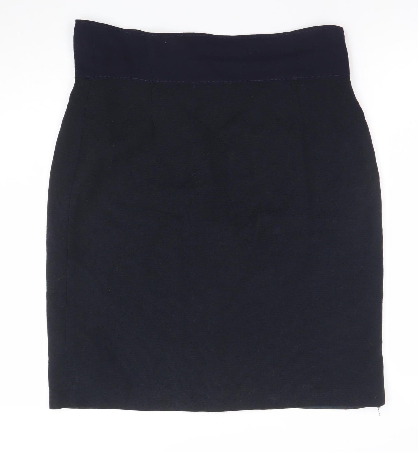 LB The Collection Women Black Wool Knee Length Pencil Skirt Size 14