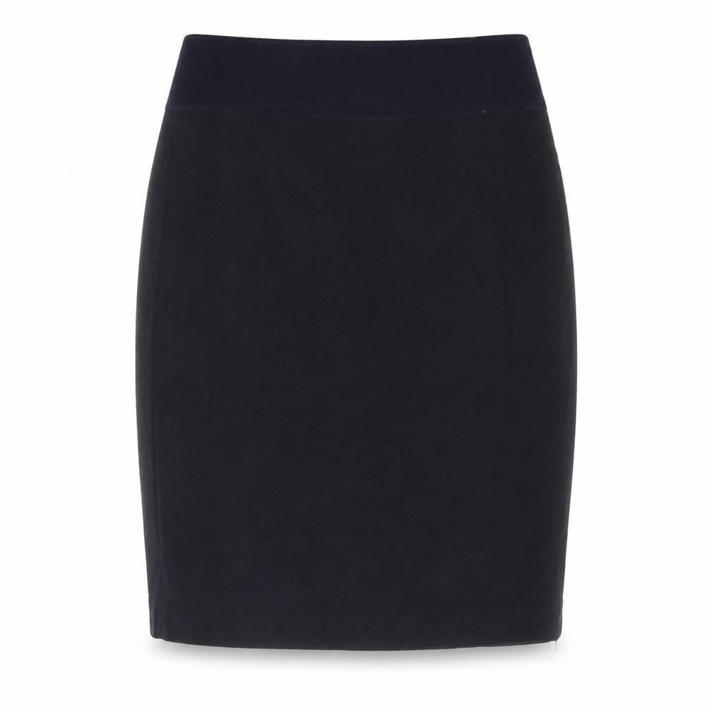 LB The Collection Women Black Wool Knee Length Pencil Skirt Size 14