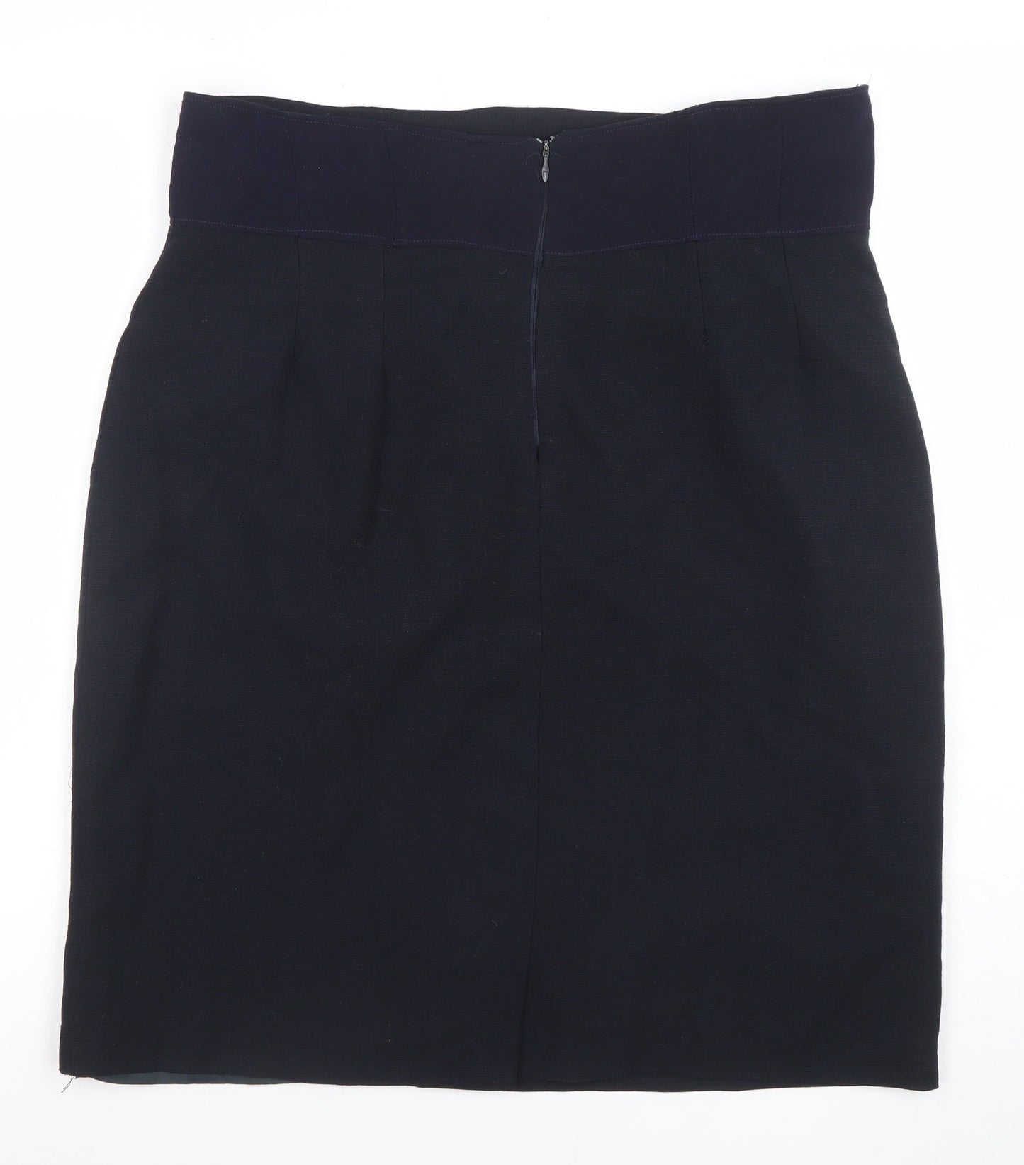 LB The Collection Women Black Wool Knee Length Pencil Skirt Size 14