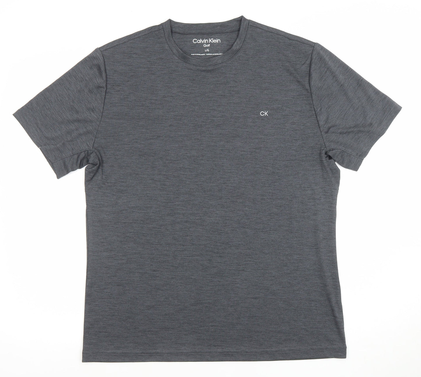 Calvin Klein Men’s Grey Golf T-Shirt L Moisture Wicking Activewear Top