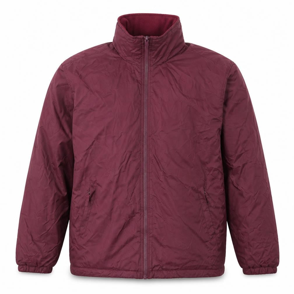 Blue Chaps Men's Red Nylon Full Zip Jacket Size S