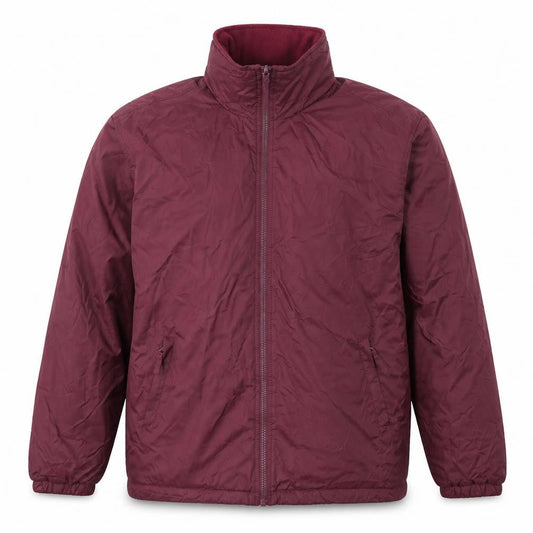 Blue Chaps Men's Red Nylon Full Zip Jacket Size S