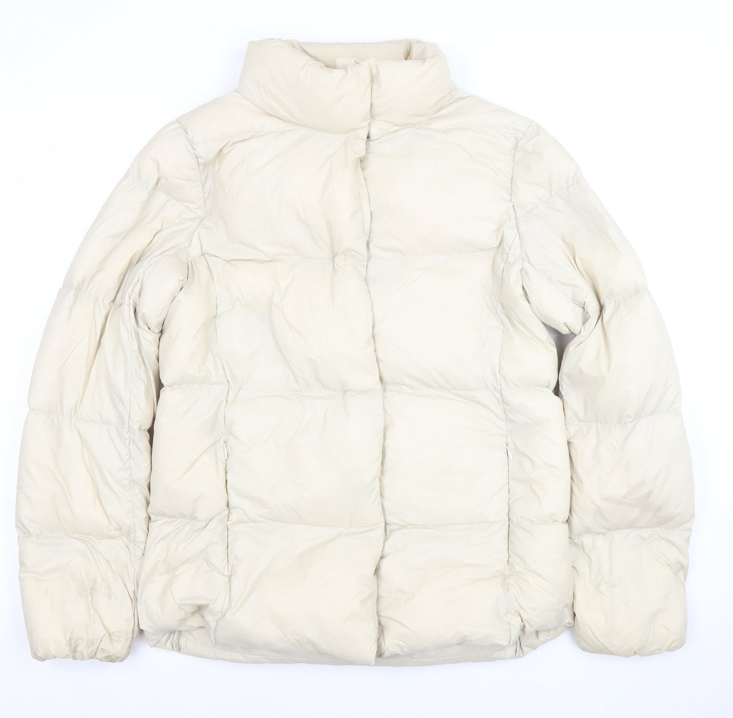Marks and Spencer Women’s Beige Size 8 Puffer Jacket Quilted Zip Winter Coat