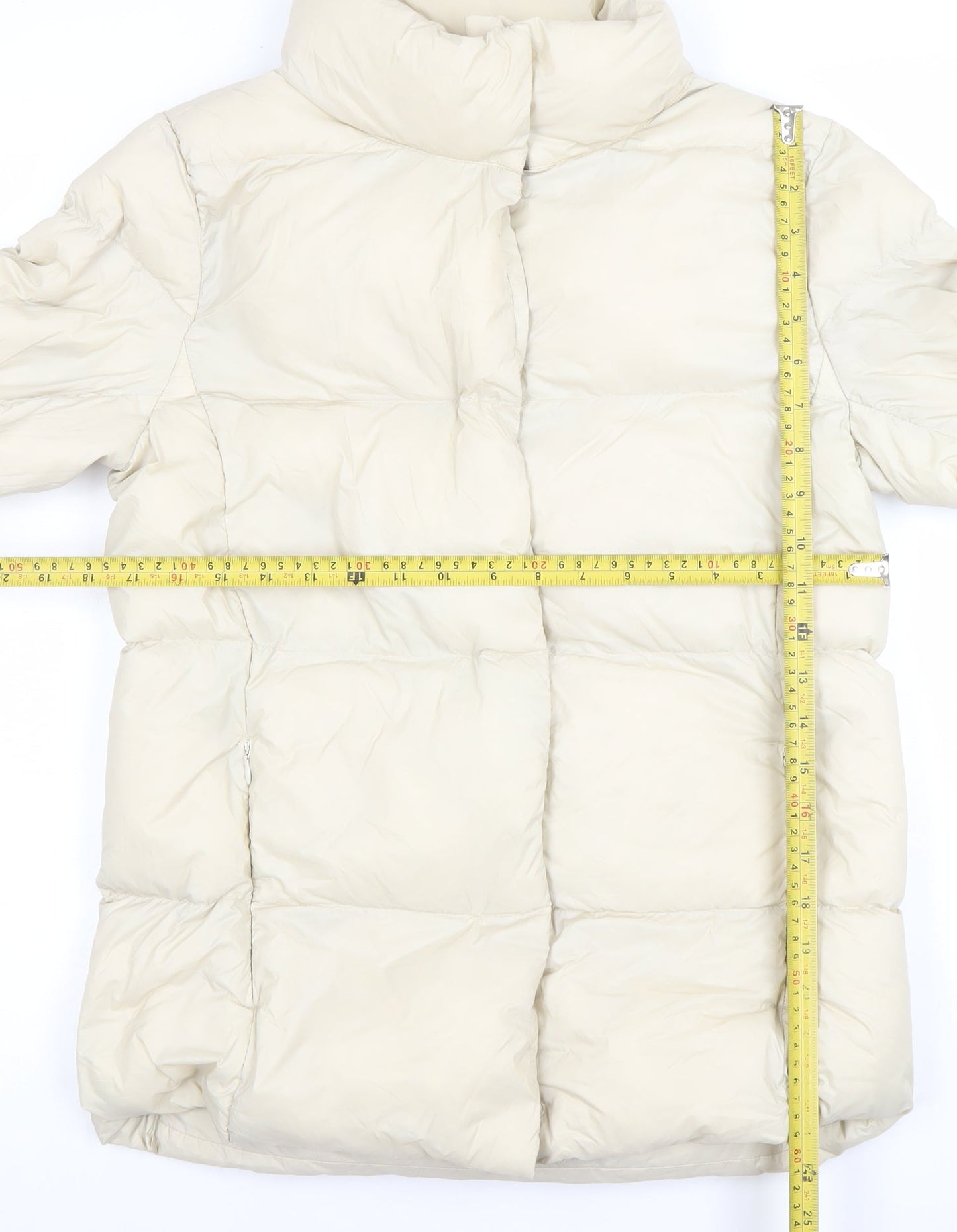 Marks and Spencer Women’s Beige Size 8 Puffer Jacket Quilted Zip Winter Coat