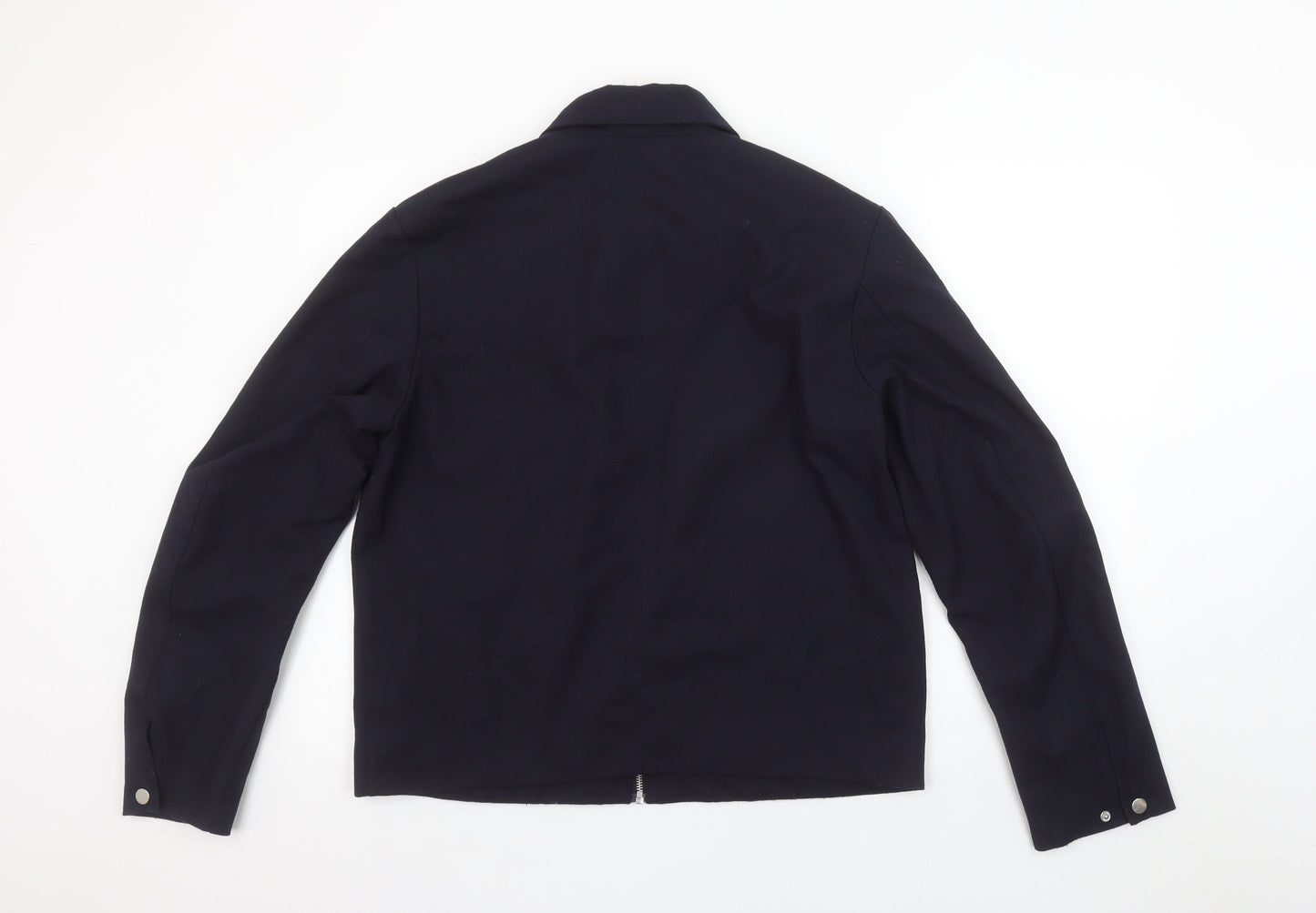 H&M Men’s Black Twill Full Zip Collared Short Jacket Size S