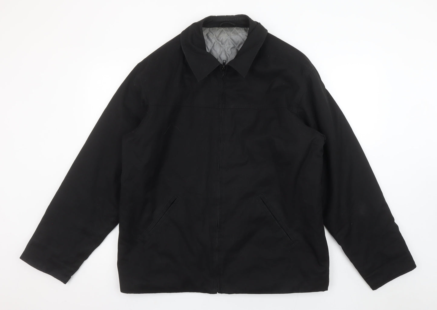 BHS Men's Black L Basic Jacket Size Large 41in Polyester Cotton Lined