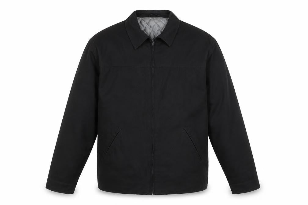 BHS Men's Black L Basic Jacket Size Large 41in Polyester Cotton Lined