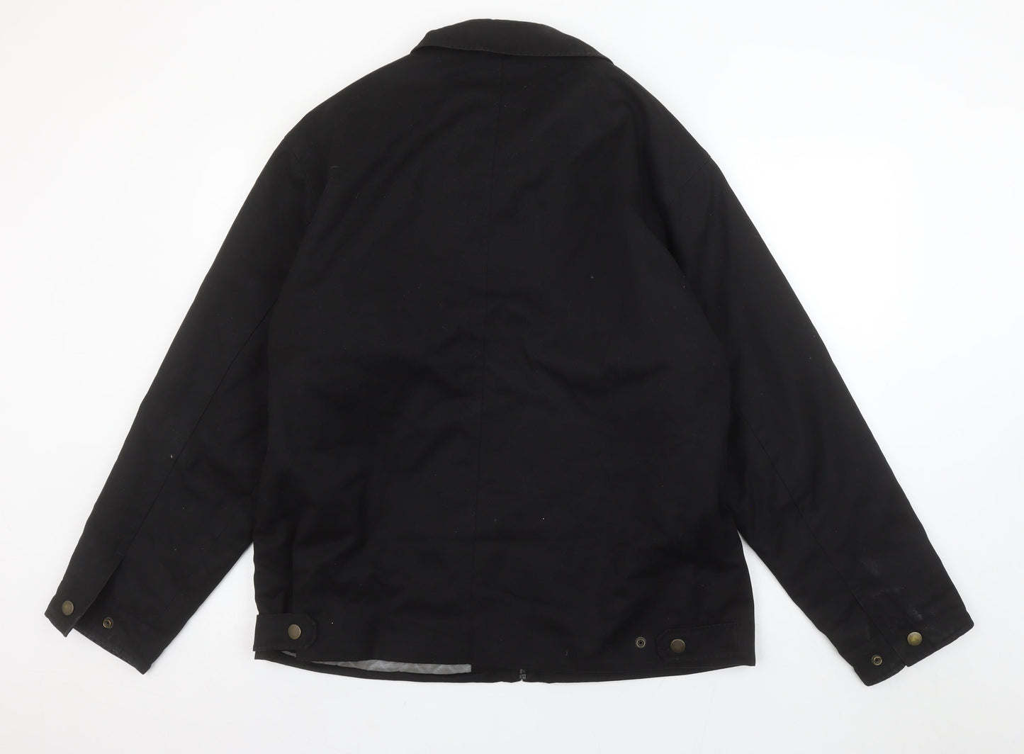 BHS Men's Black L Basic Jacket Size Large 41in Polyester Cotton Lined