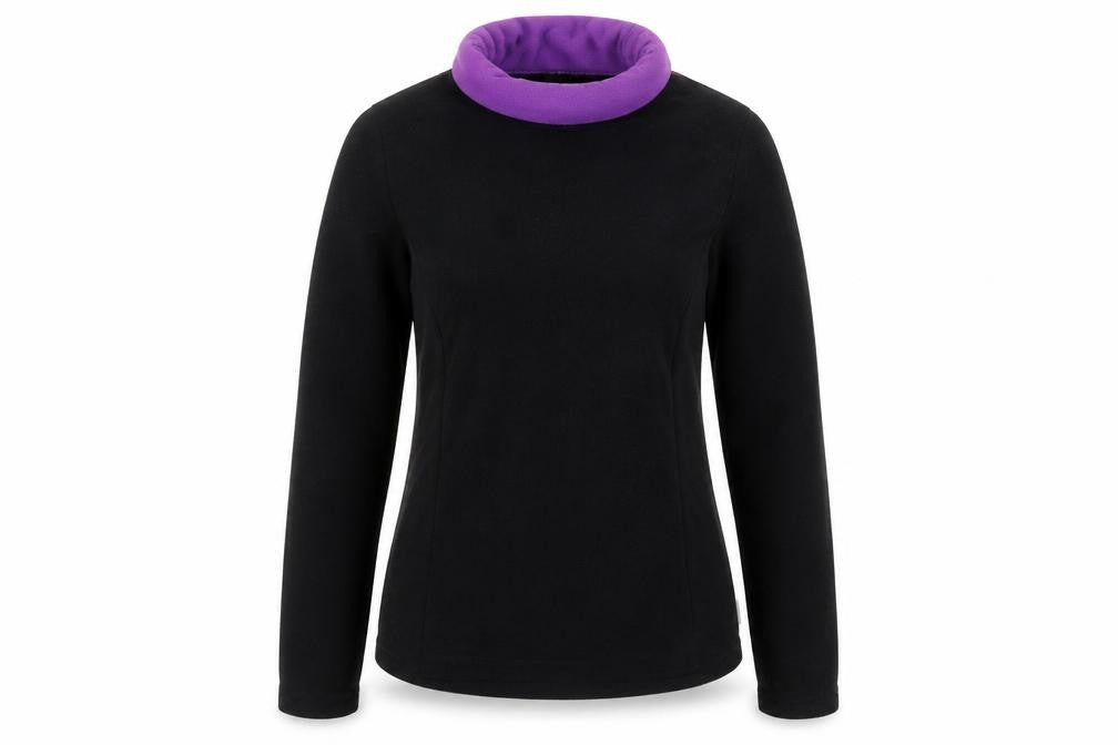 Decathlon Women's Black Purple Fleece Pullover Sweatshirt S