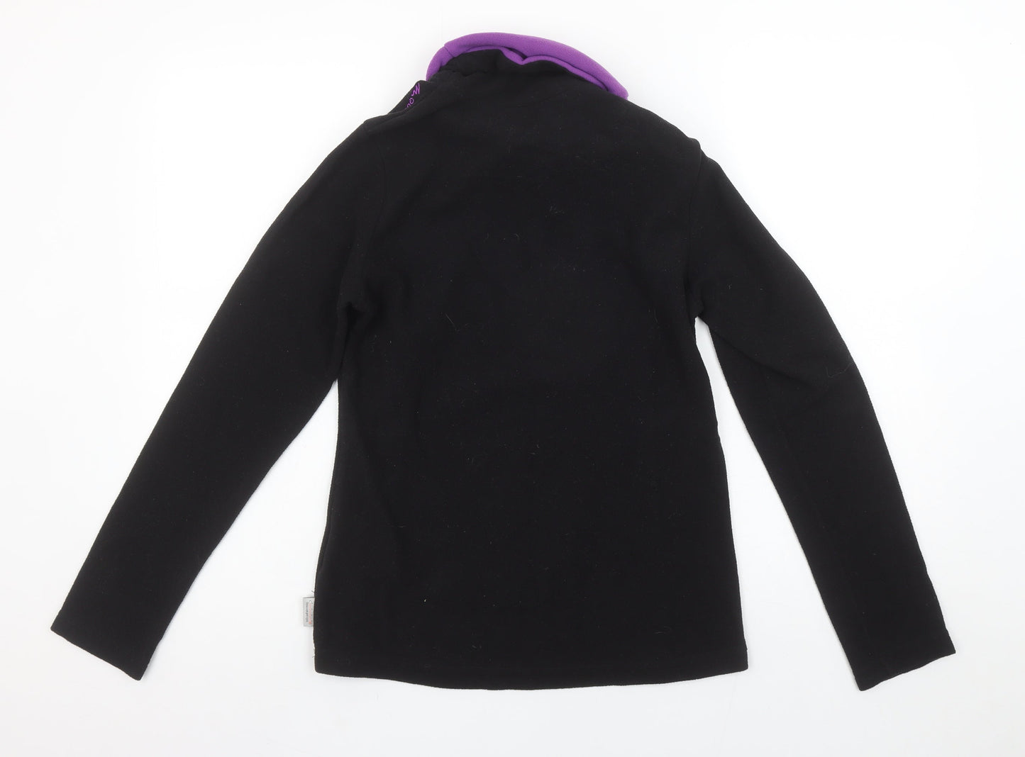 Decathlon Women's Black Purple Fleece Pullover Sweatshirt S