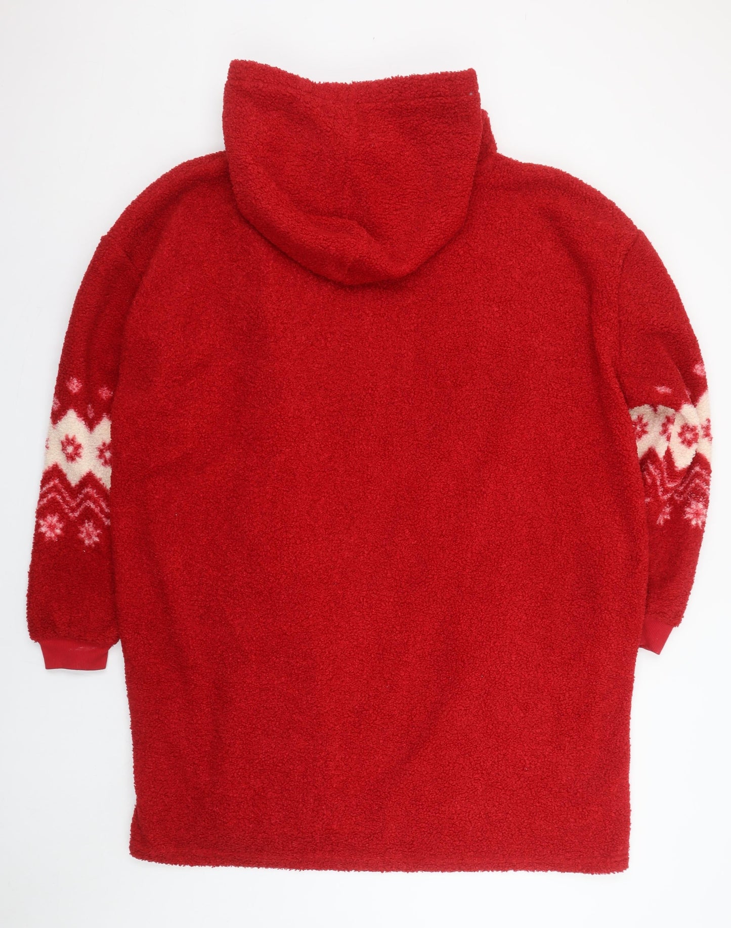 Primark Disney Women's Red Fleece Hooded Mickey Nightshirt M/L