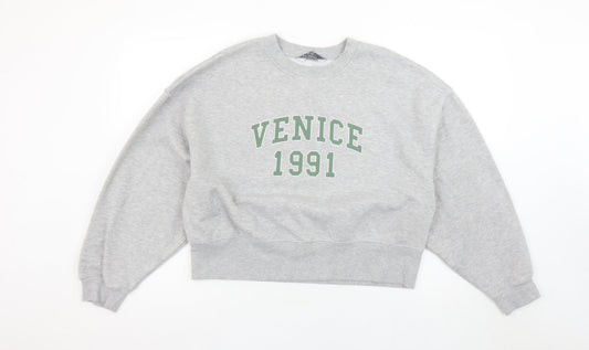 Primark Womens Grey Venice 1991 Sweatshirt Small Cotton Blend