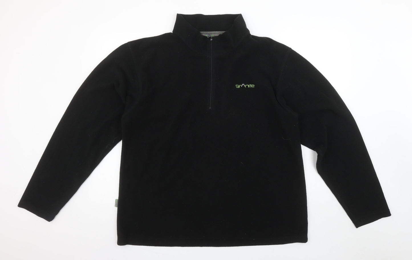 Granite Outdoors Mens Black XL Fleece 1/2 Zip Pullover Sweatshirt
