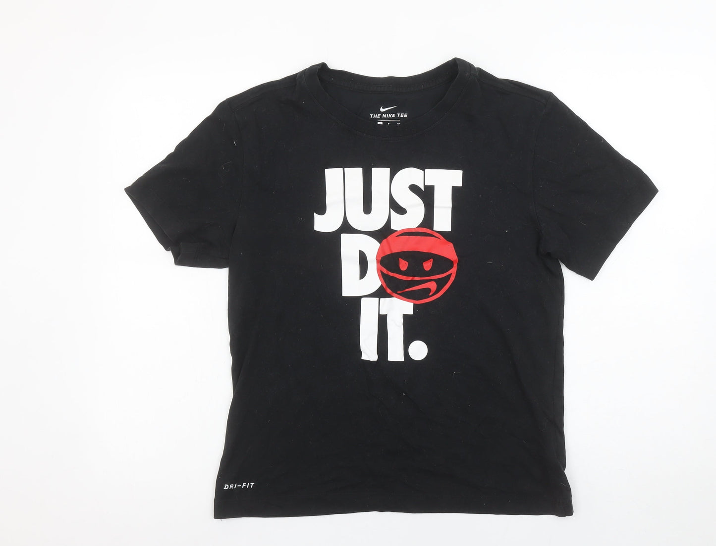 Nike Men's Black Dri-Fit 'Just Do It' Crew Neck Short Sleeve T-Shirt Size S