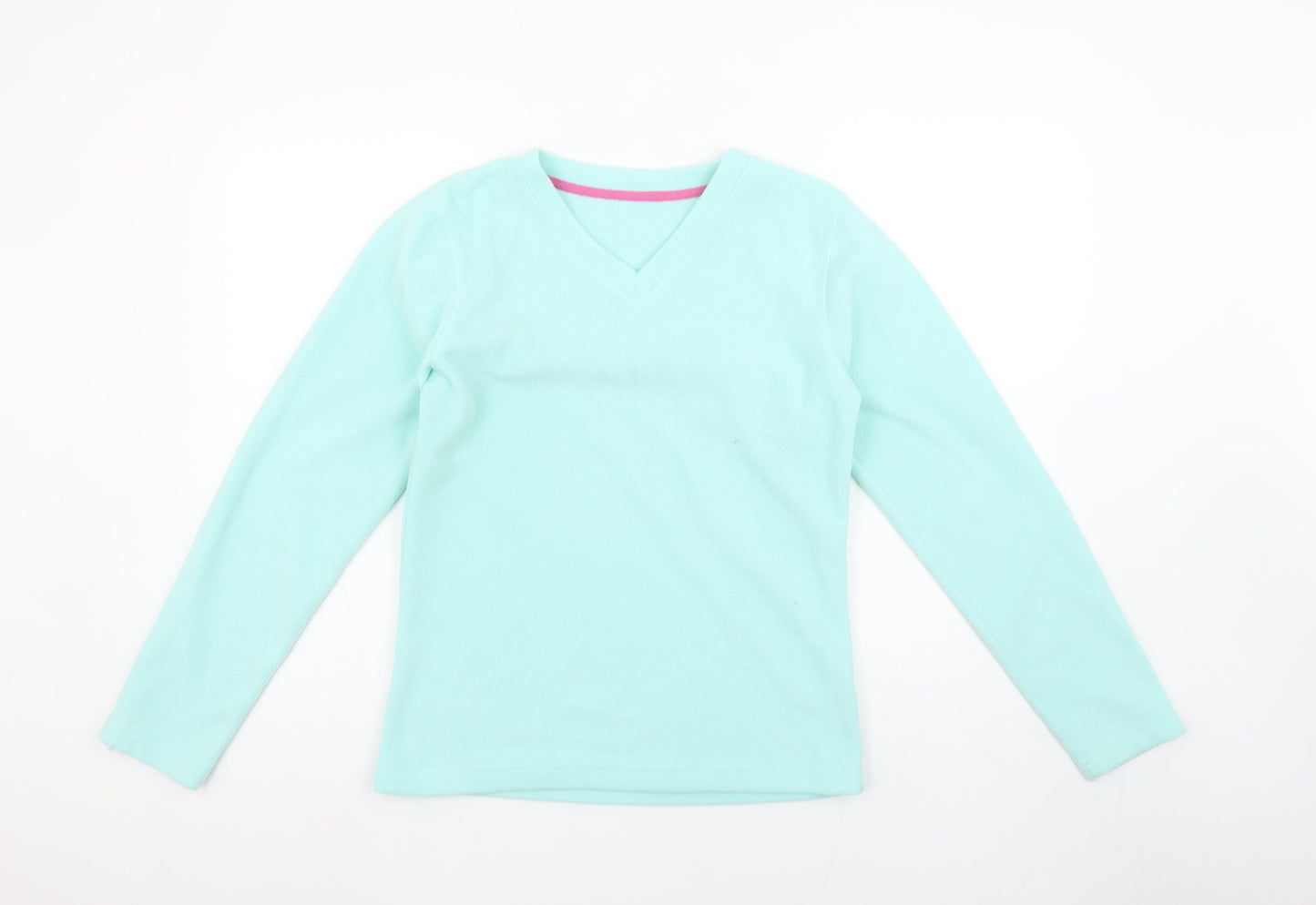 Millets Girls Blue Fleece V-Neck Pullover Sweatshirt - 13 Years