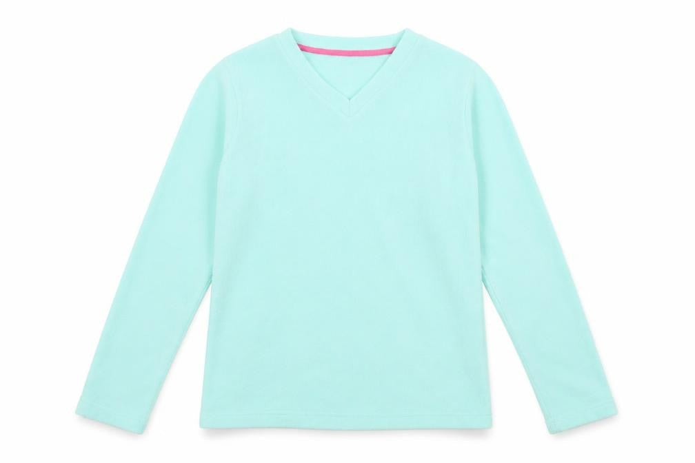 Millets Girls Blue Fleece V-Neck Pullover Sweatshirt - 13 Years