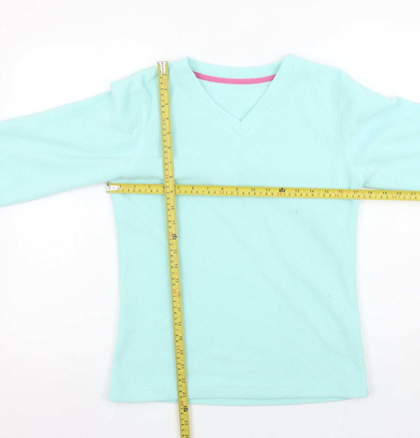 Millets Girls Blue Fleece V-Neck Pullover Sweatshirt - 13 Years