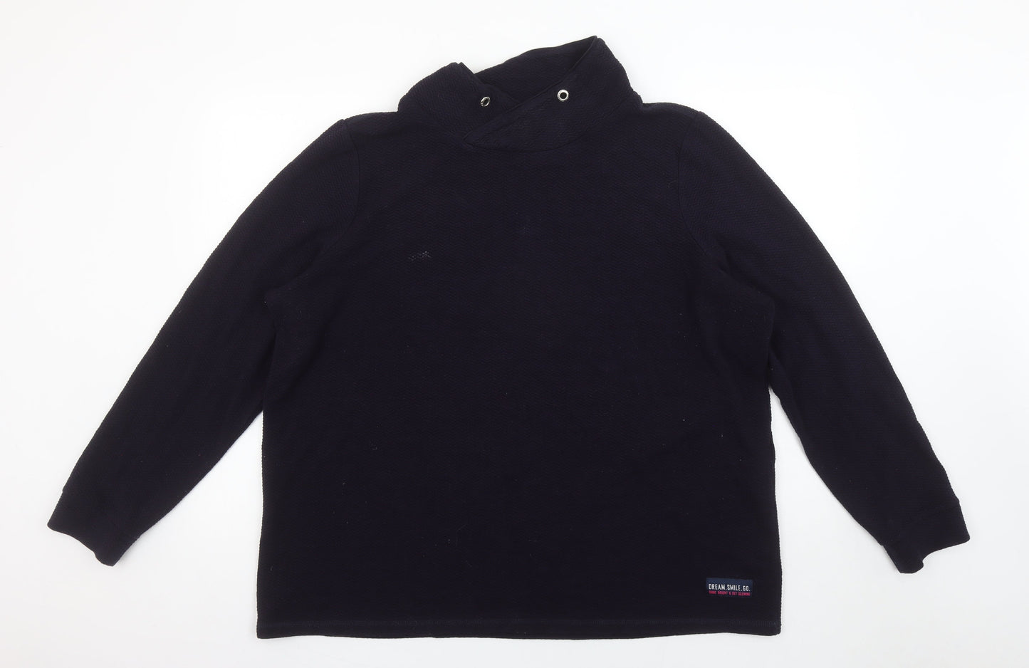 Cecil Unisex Black High Neck Knit Pullover Sweatshirt L