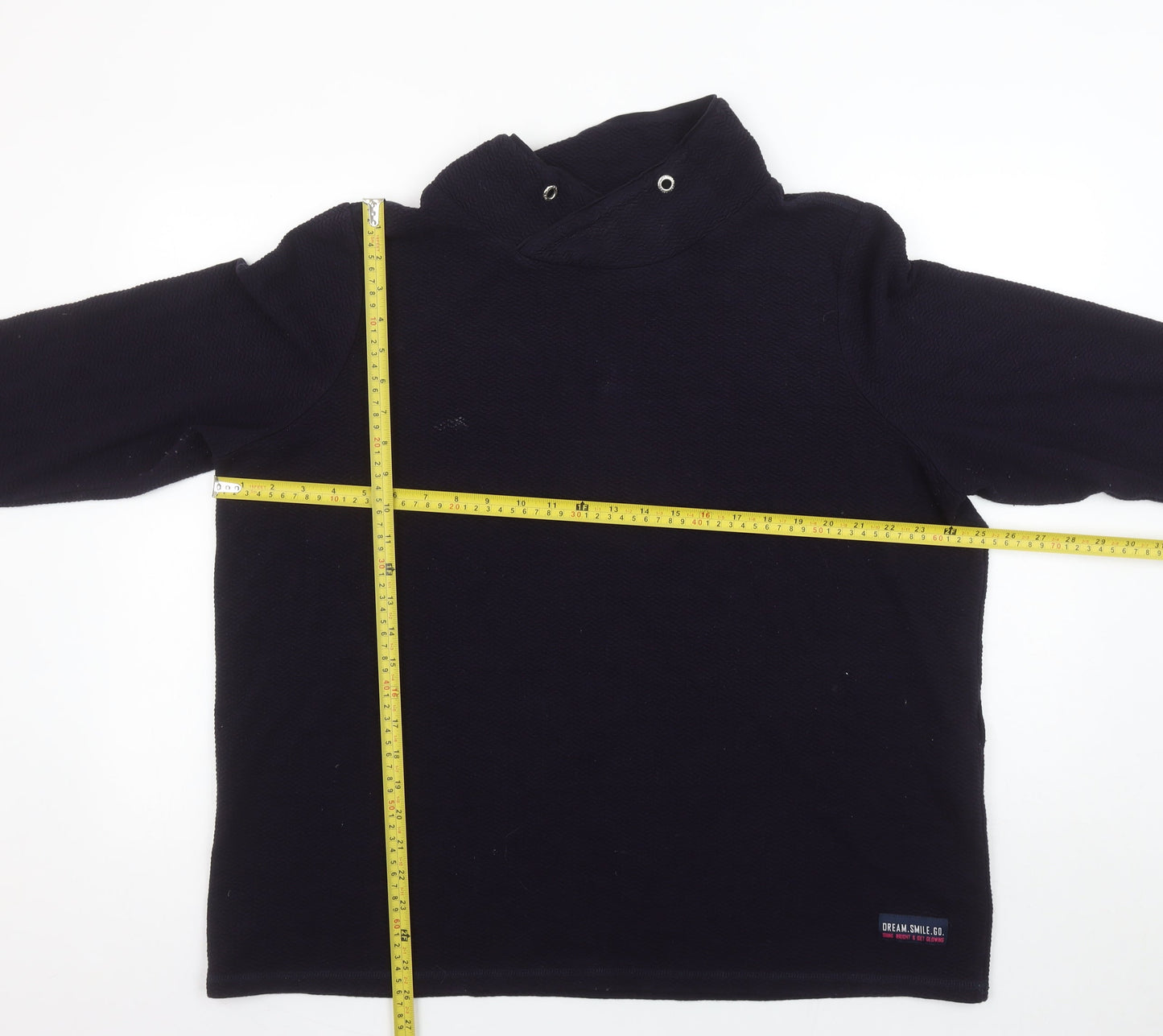 Cecil Unisex Black High Neck Knit Pullover Sweatshirt L