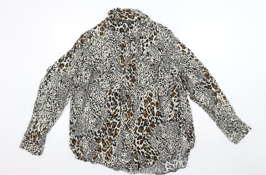 Dunnes Stores Women’s Leopard Print Long Sleeve Viscose Blouse Size 18