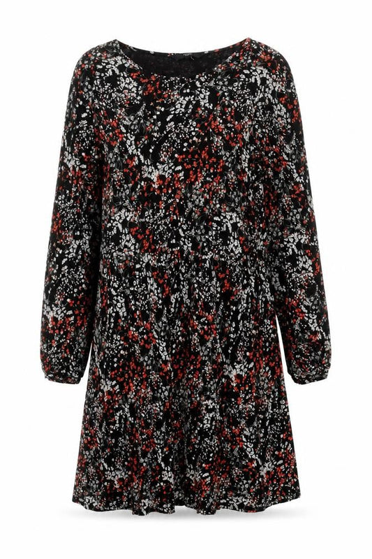 Next Women Multicoloured Floral Shift Dress Size L Long Sleeve