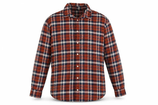 Selected Homme Men's Brown Check Slim Fit Flannel Shirt XL