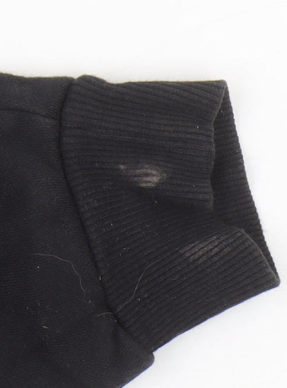 Additional view of Adidas boys’ black crew neck fleece sweatshirt 11-12 years pullover logo