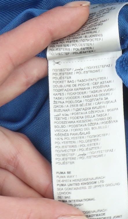 Puma Boys Blue Full Zip Active Sweatshirt 13-14 Years 164 Regular Fit