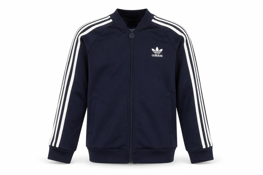 adidas Boys Blue Full Zip Sweatshirt 11-12 Years Sports Logo Jacket