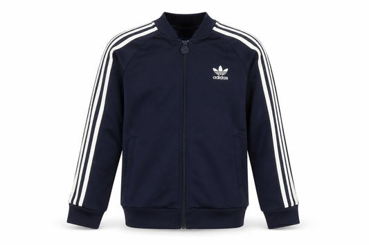 adidas Boys Blue Full Zip Sweatshirt 11-12 Years Sports Logo Jacket