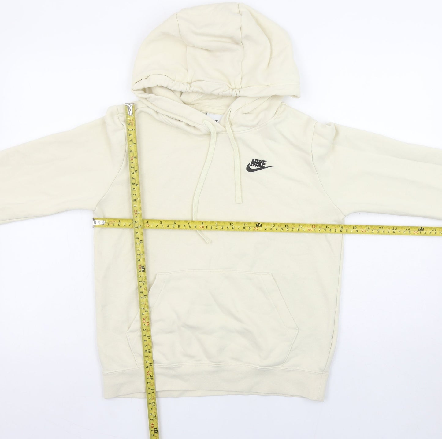 Nike Women Beige XS Pullover Hoodie Cotton Blend Casual Sportswear